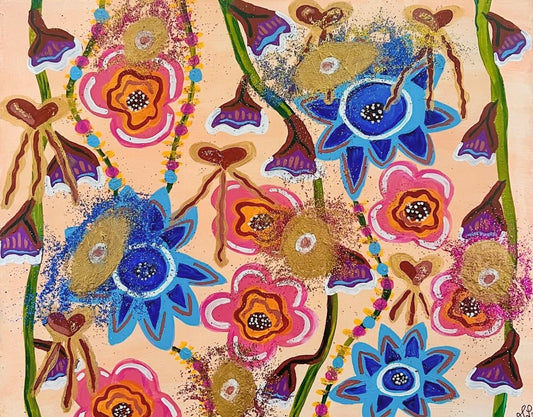 Radiant Blossoms | 16x20 Hand - Painted Original - The Women Before Me