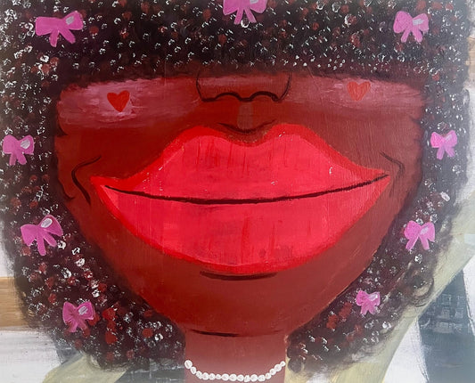 Up Close and Lovely | 16x20 Hand - Painted Original - The Women Before Me